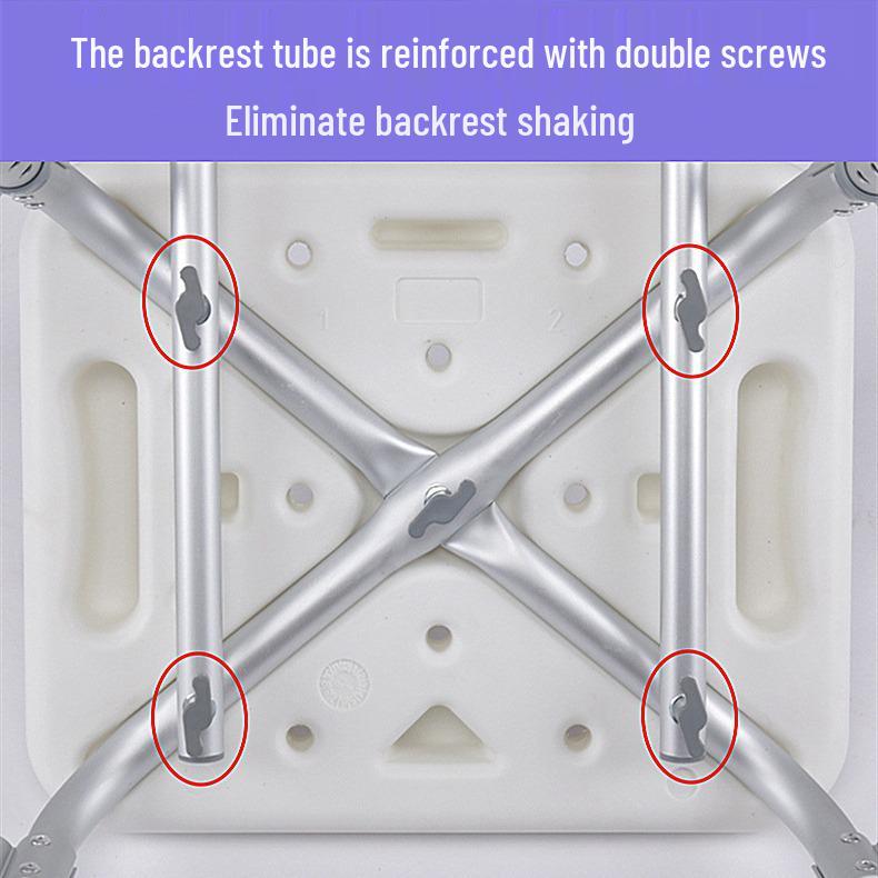Lightweight Anti-Slip Bath Chair for Elderly - Shower and Bathing Aid Stool