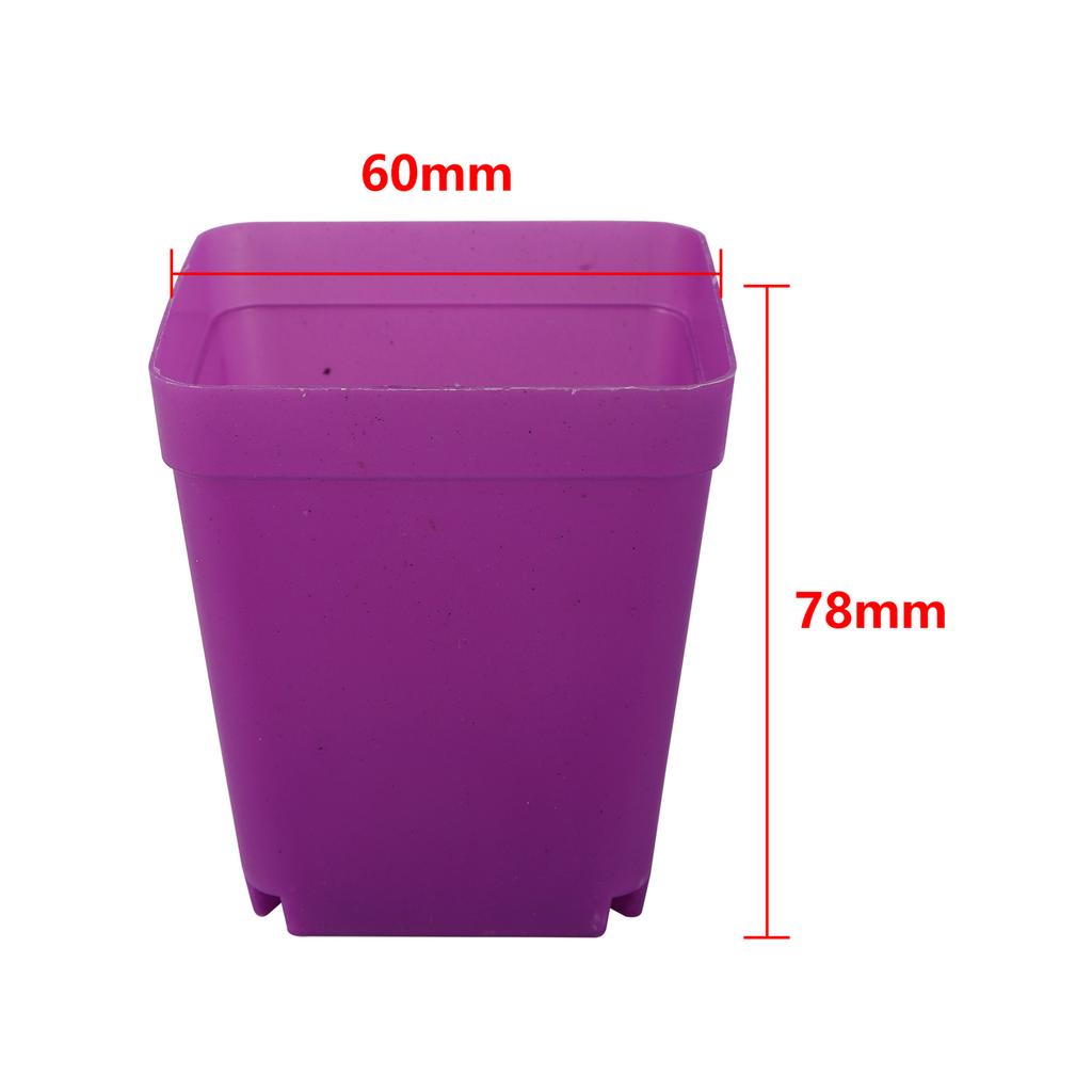 Mini Square Flower Pots Colorful Succulent Seedling Trays Plastic Nursery Planters DIY Plant Grow Boxes Garden Home Office Decor
