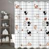 1pc Waterproof Cute Cat Pattern Shower Curtain - Easy Install with Hooks, Durable & Decorative for Any Bathroom