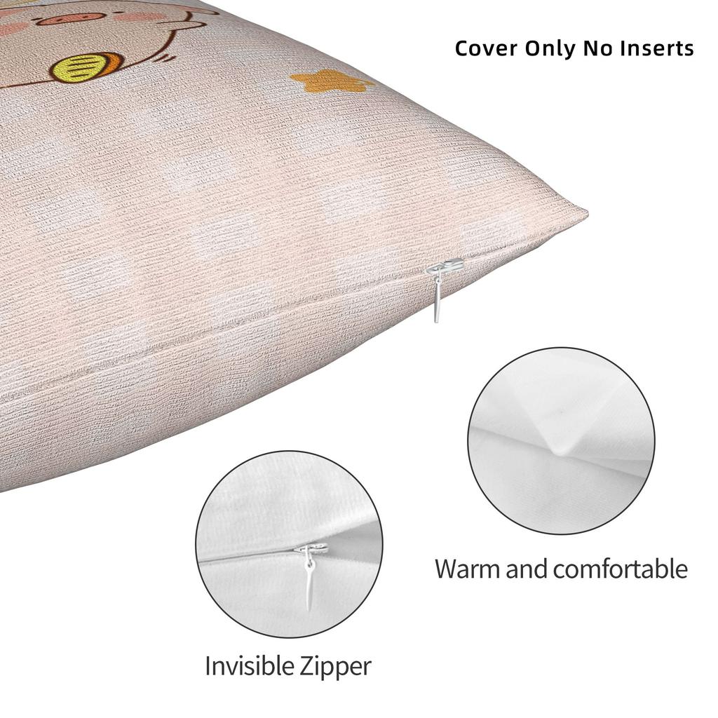 Pillow Cover L-Lulu Pig  Novelty Pillow Case For Sofa Home Decoration Pillowcases