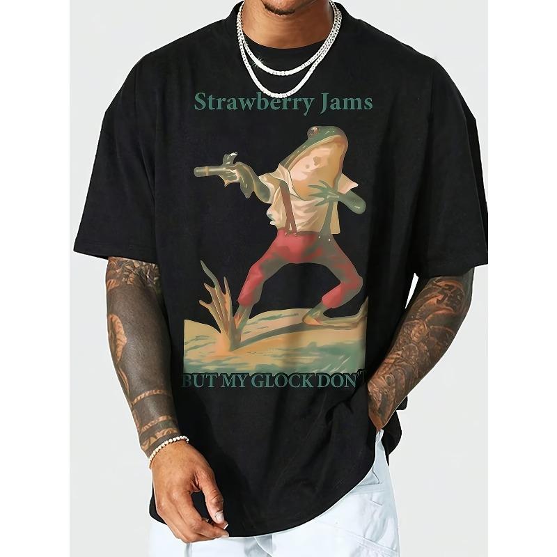 

European size Men s Summer Short Sleeve T-Shirt with - Alphabet Print - Round Neck Casual Tee, Breathable Summer Shirt Suitable for Casual Attire 4XL чорний