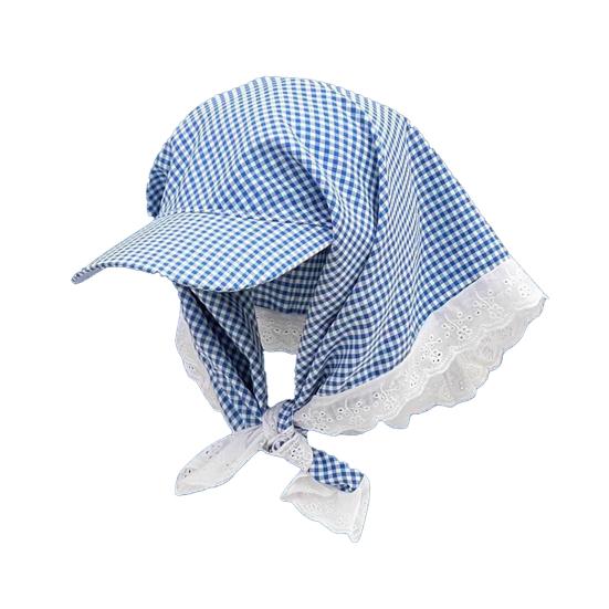 Turban Hat Adjustable Rear Strap Sweet Bow Widened Brim Blocks UV Rays Neck Protection Quick-Dry Ventilated Sun Hat