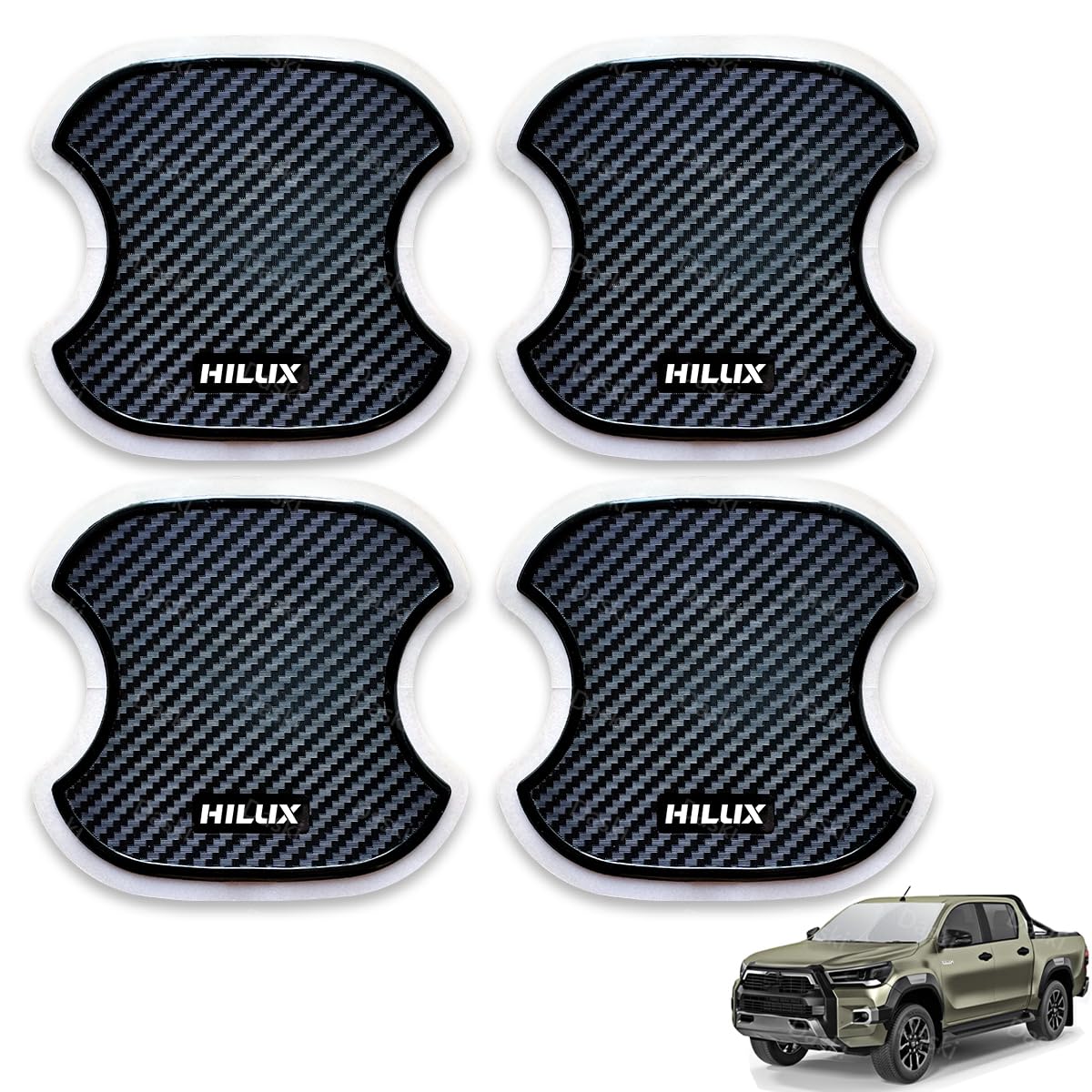 Hilux Door Handle Protector GUN125 120 Series and waterproof door handle easy exterior door car door knob 4 pieces above. Heat-resistant, protector,