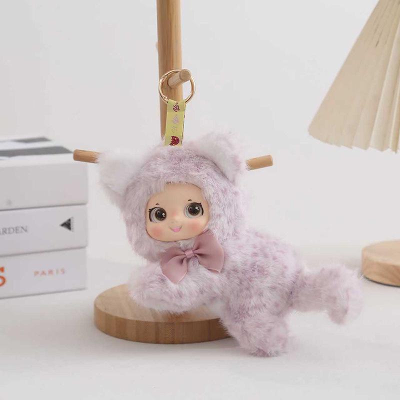 Kitten Plush Doll Toy for Girls - Surprise Bow Plush Milk Cat 26*16*9 cm светло-фиолетовый