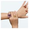 Swarovski Lucent octagonal inlay design metal ring women's pink 5607361