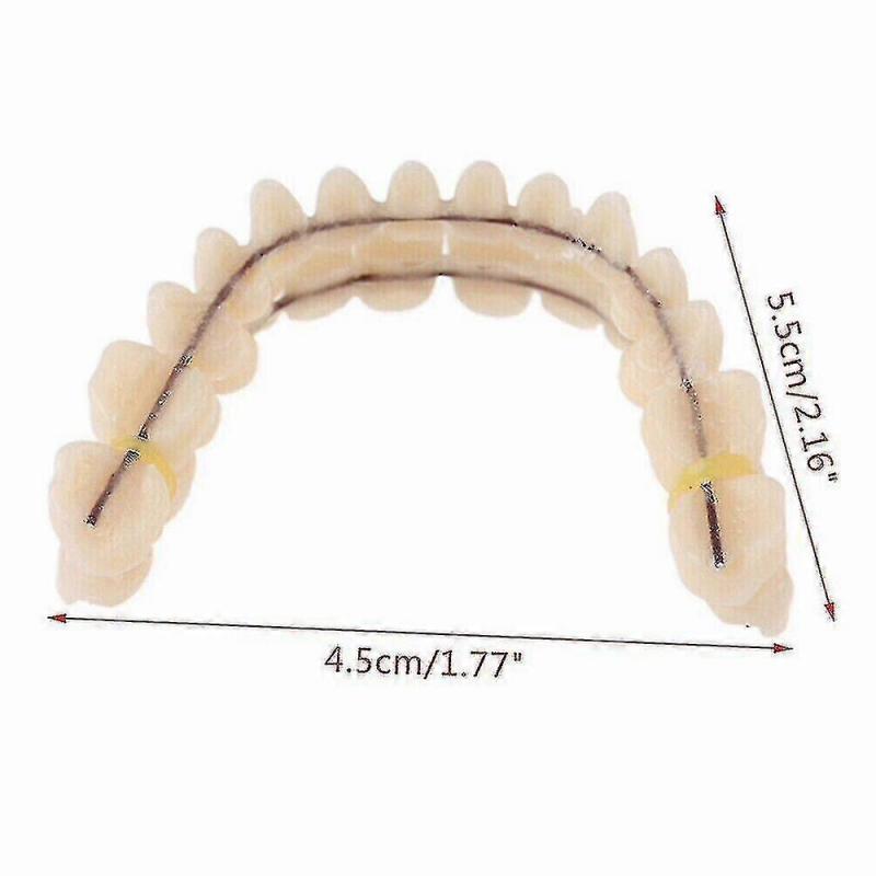 Yougang Boutique Smile Snap On False Teeth Upper Lower Dental Veneers Dentures Tooth Cover Set