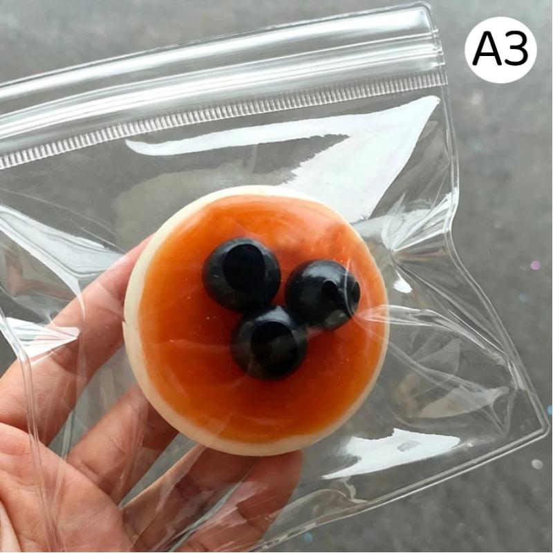 1Pcs Soft Taba Strawberry Blueberry Soufflé Fidget Toy Portable Sensory Stress Relief Toy for Travel Relax