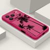 Custodia Creativa con Motivo Tramonto Cocco per iPhone 17 Pro Max 17e 16e Cover Bumper Morbida in Silicone Antiurto per iPhone 16 15 14 13 Pro Max 11