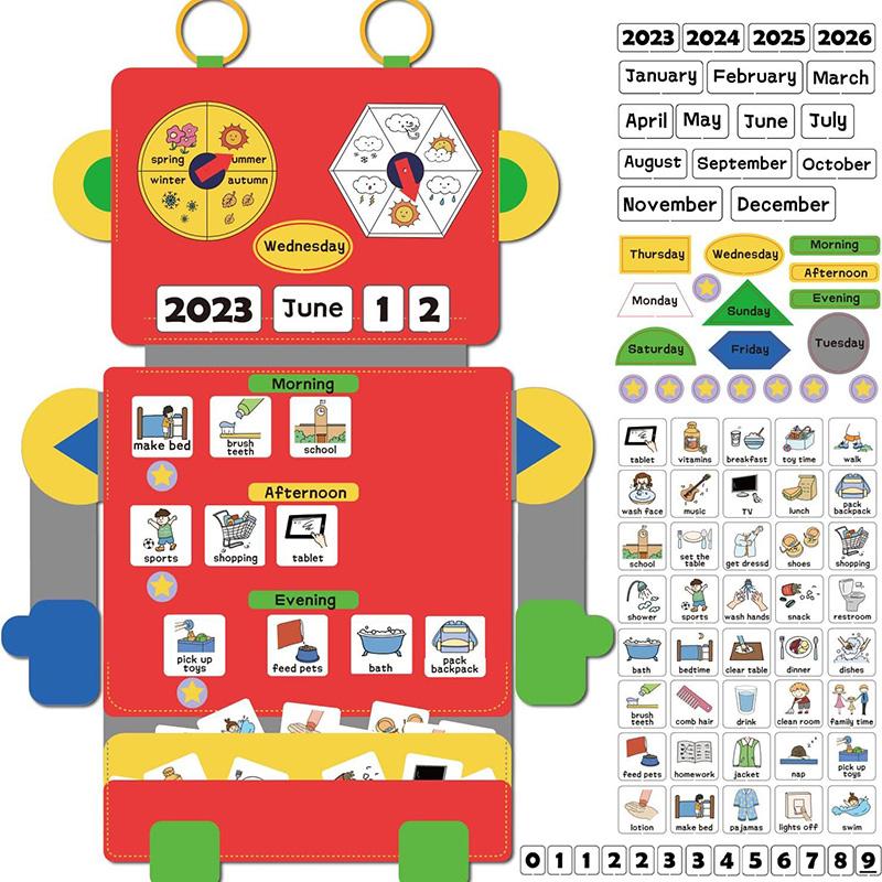 Youngsters Mechanical machine High-Quality Viseual High-Quality Schedule High-Quality Calender High-Quality Chart High-Quality Montessori