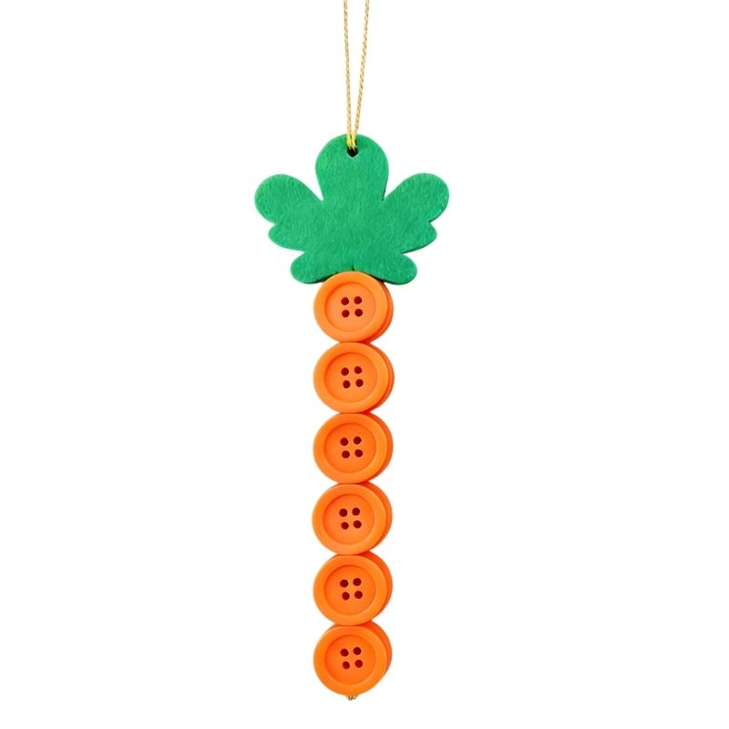 DIY Button Easter Hanging Decorations Set Easter Decors Craft Button Set Easter Ornament Making Set Gift Women Men