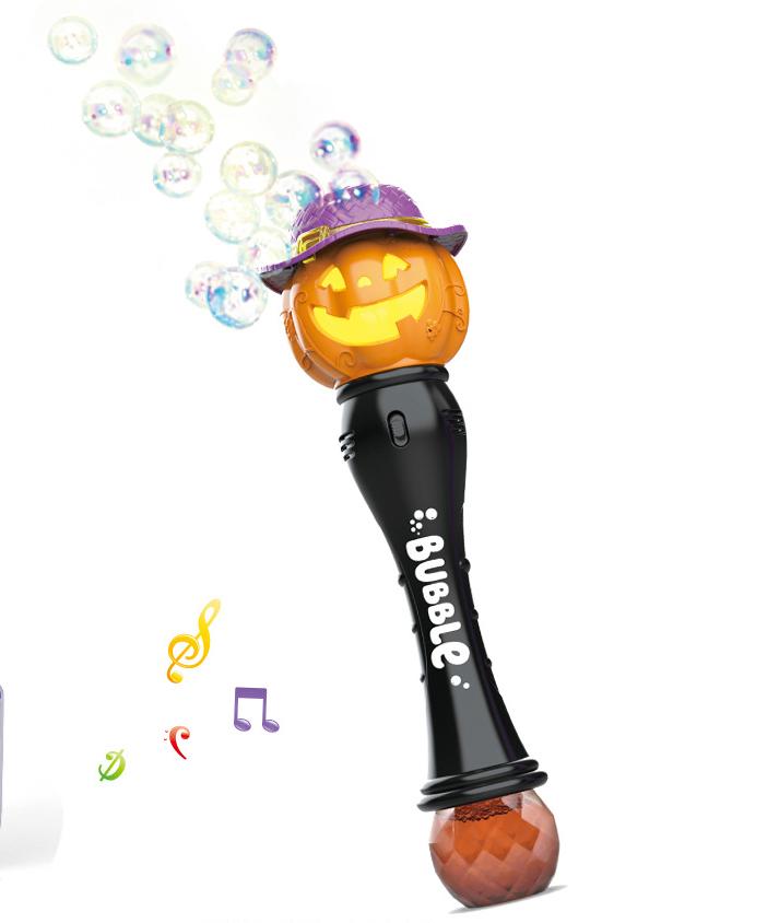 2025 Halloween Bubble Wand Halloween Light up Pumpkin Bubble Blower Christmas Toys For Kid Bubble Machine Party Supplies