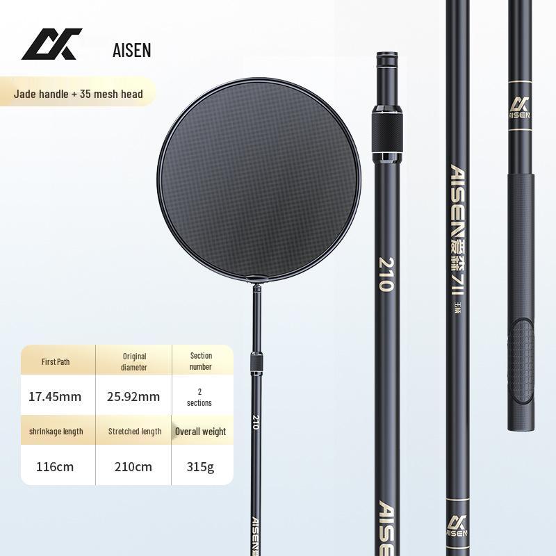 Red de Pesca Telescópica Aisen Ultraligera Súper Dura de Alto Carbono para Pesca Deportiva de Peces Grandes
