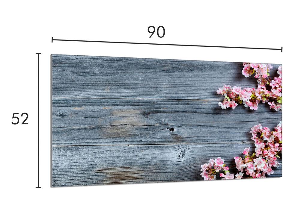 Szklana płyta ochronna na kuchenkę 90x52 Drewno