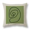 45x45cm Nordic Green Leaf abstract geometric embrace pillowcase Comfortable sofa Office Seat cushion cover Home decor Pillowcase