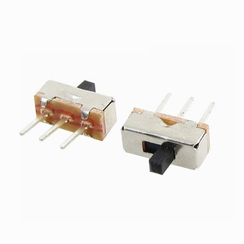 20PCS/Lot SS12D00G3 Handle Height 3mm New Mini Vertical Slide Switch 1P2T 3 Pin Toggle Switch SMD PCB DPDT Vertical Switch Switches4