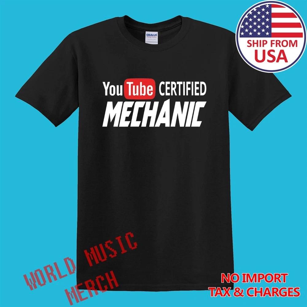 Youtube Certified Mechanic Men s Black Size S-5XL 2XL