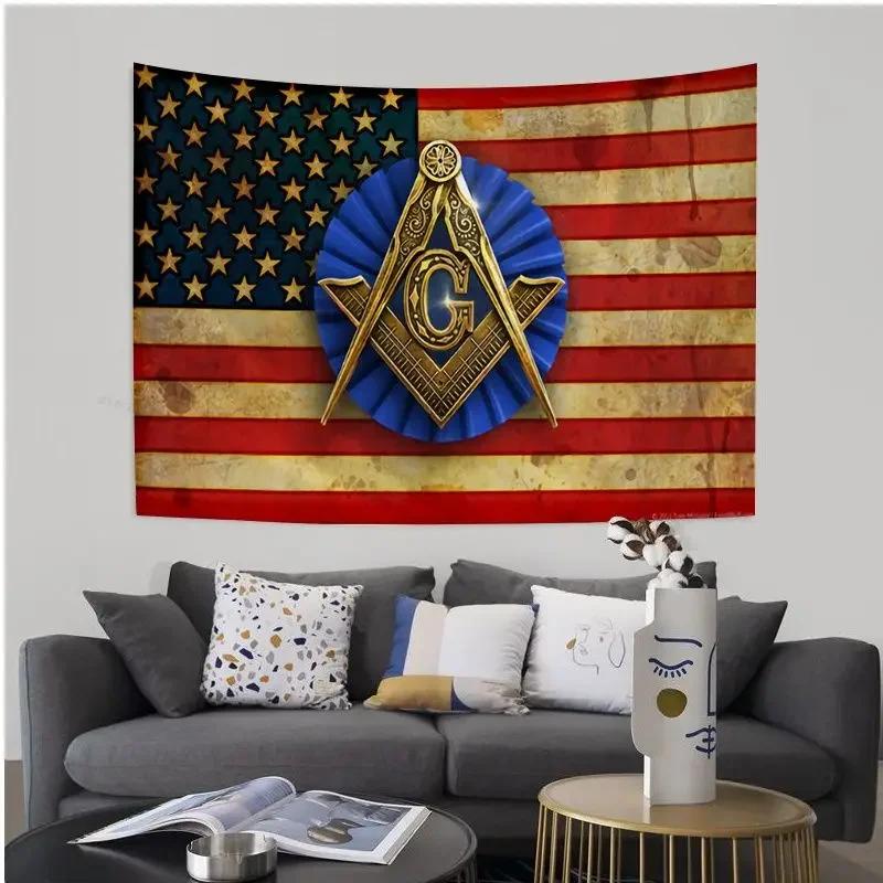 Masonic Freemason Illuminati Printed Large Wall Tapestry Japanese Wall Tapestry Anime Art Home Decor