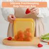 1600ml Food Storage Bag Silicone Meal Prep Bag New Reusable Freezer Bag  Travel Use