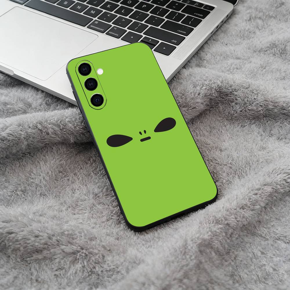 Cartoon Invader Zim Gir Black Soft Silicone Phone Case for Samsung Galaxy A73, A71, A72, A70, A53, A52, A51