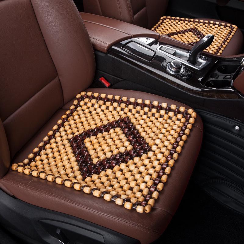 XB161 Universal Summer Wooden Bead Seat Cushion - Breathable, Cool, No Backrest, Four-Season Use