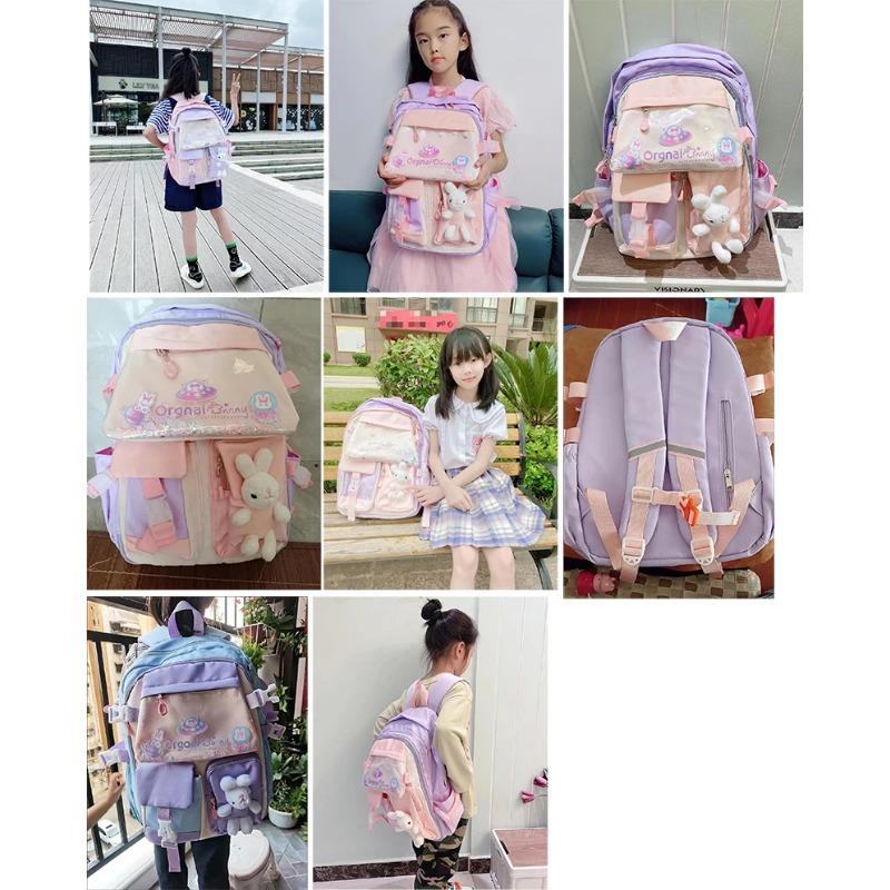 New School Bag Primary Back Pack For Girls Children Backpack Large Capacity Bookbag Waterproof Bags Multiple Pockets Schoolbags