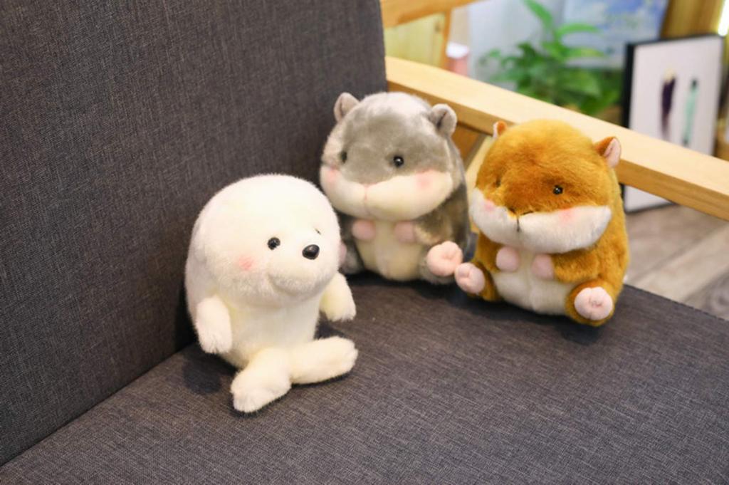 Cute fluffy stuffed 18cm x 25cm zoo Christmas birthday gift animal, tall, decor, collectible, gift, (Chick, 18cm)