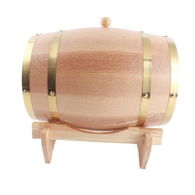 10L Vintage Wood Timber Wine Barrel Dispenser for Whiskey Bourbon Tequila