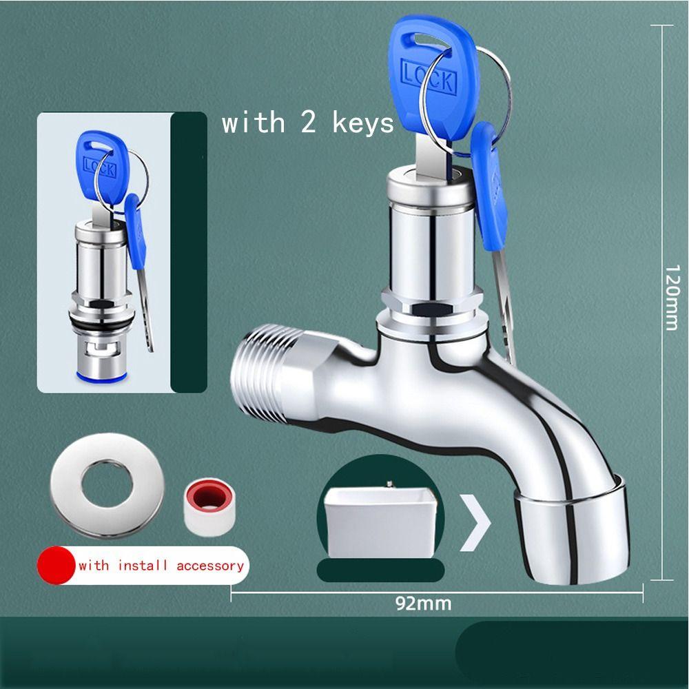20mm Lockable Faucet Alloy Sink Tap High Quality Anti-theft Faucet Outdoor
