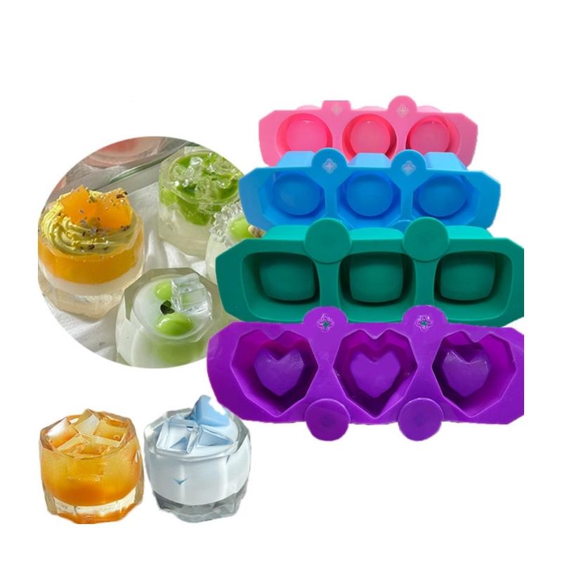 3 Cavities Silicone Molds Temperature Resistant Easy Demolding For Making Candle Soap Chocolate Baking Resin Casting