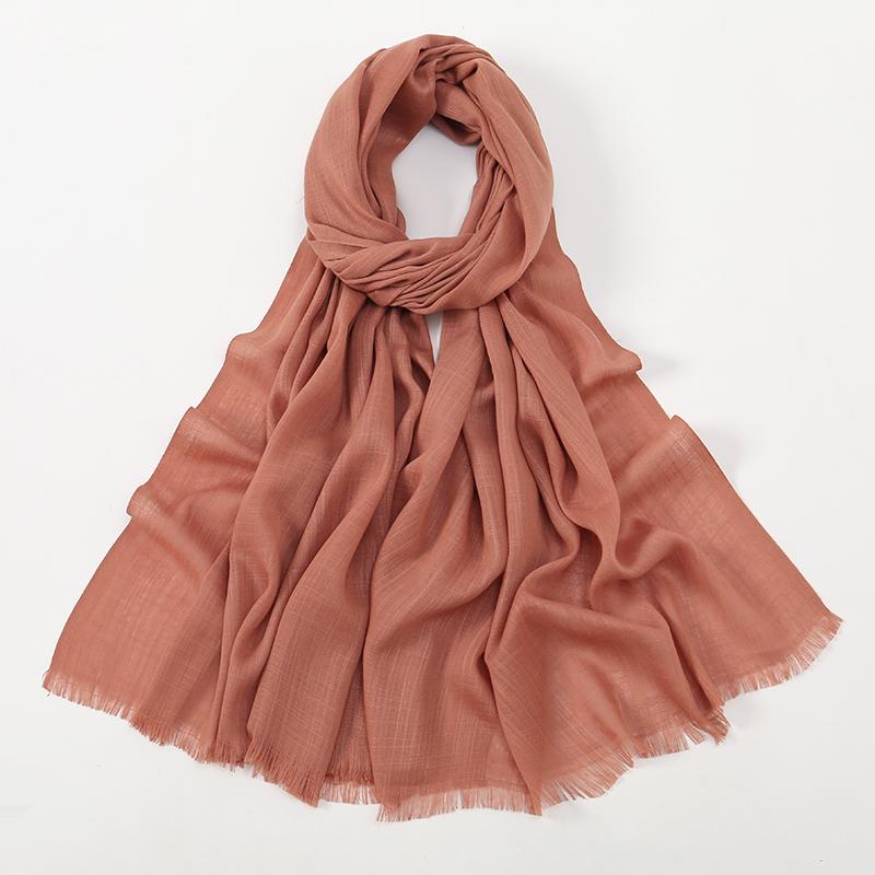 Neuer Hijab-Schal aus Bambus-Baumwolle für Damen, einfarbig, Wickeltuch und Schals, muslimisches Stirnband, islamischer Turban, Stirnband, Maxi-Kopftuch, Foulard