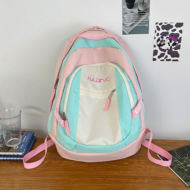 

School bag 2025 new college student school bag women s school bag college style street leisure trend розовый