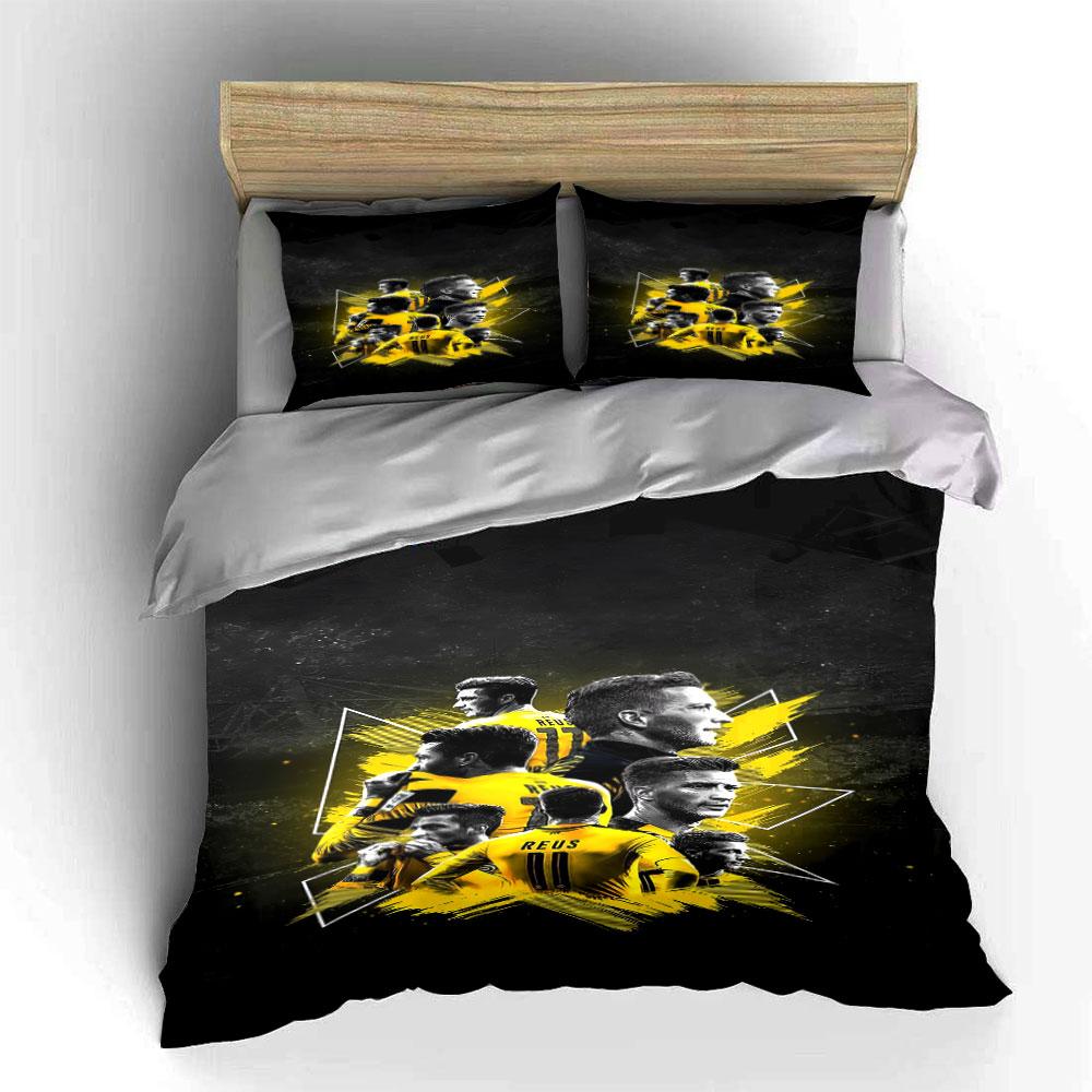 Football players with yellow highlights. Bedding sets Duvet cover sets Duvet covers Pillowcases(1 * Duvet Cover 2 * Pillowcases, without duvet insert)