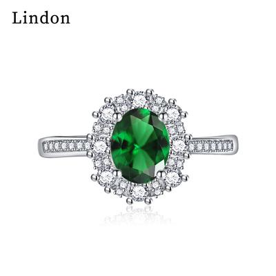 Lindon Classic Copper Alloy Zircon Ring Ladies Jewelry Wedding Promise Party Gift