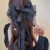 Super Immortal Hair Clip Women Large Bowknot Hairpin Barrettes Girls Solid Color Ponytail Clip Hair Accessories Headwear Gift