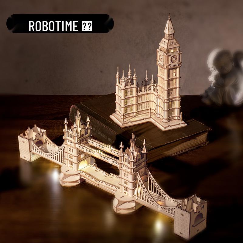 Rorate Rolai 3D Wooden Jigsaw Puzzle - Handmade Desktop Ornament & Educational Toy