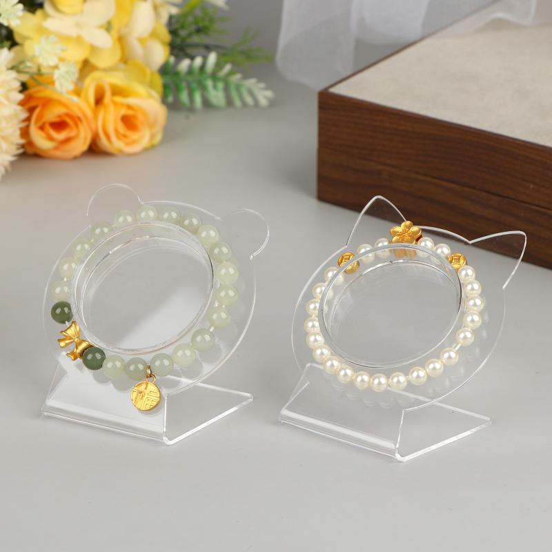 Acrylic Bracelet Holder Display Stand for 12 Bangles Transparent Jewelry Organizing Rack for Store Counter and Home Storage Display
