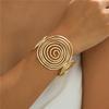Metal Alloy Women's Spiral Open Cuff Bracelet Irregular Cuff Arm Ring  Jewelry Gifts