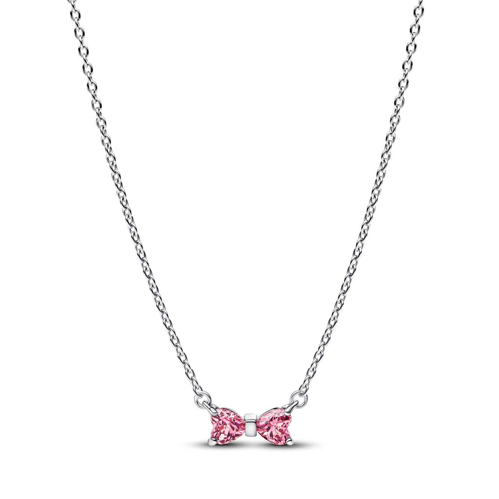 New Copper Butterfly Love Zircon Necklace Moon Bowknot Circular Heart Chain For Women Jewelry Birthday Gifts
