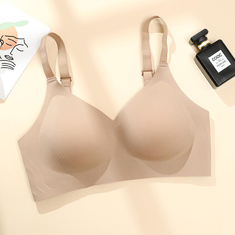 Women Seamless Jelly Push Up Soft Support Wireless Thin Everyday Bra