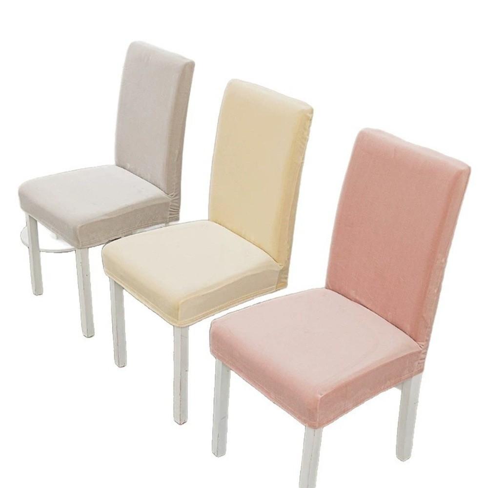 Soft Dining Chair Cover Elastic Spandex Solid color Stretch Chair Cover Slipcover High Back Kitchen Chair Cover Dining Room