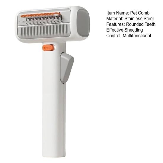 Pettine Auto-Districante per Animali 2 in 1 Strumento per la Rimozione del Sottopelo Rastrello Delicato per Sottopelo Spazzola per Animali Rimuove Pelo Morto Previene Nodi Grovigli per Pelo Lungo