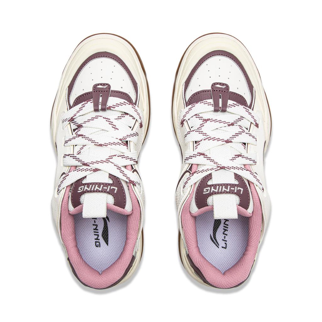 Li Ning Campaign 3 Slip Resistant Cushioning Abrasion Resistant Height Increasing Low Top Skateboard Shoes Women's AGCV326-1