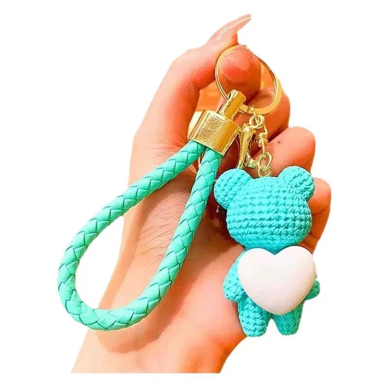 Seonjae Run Pendant Cartoon Bear Keychain for Girls' Backpack