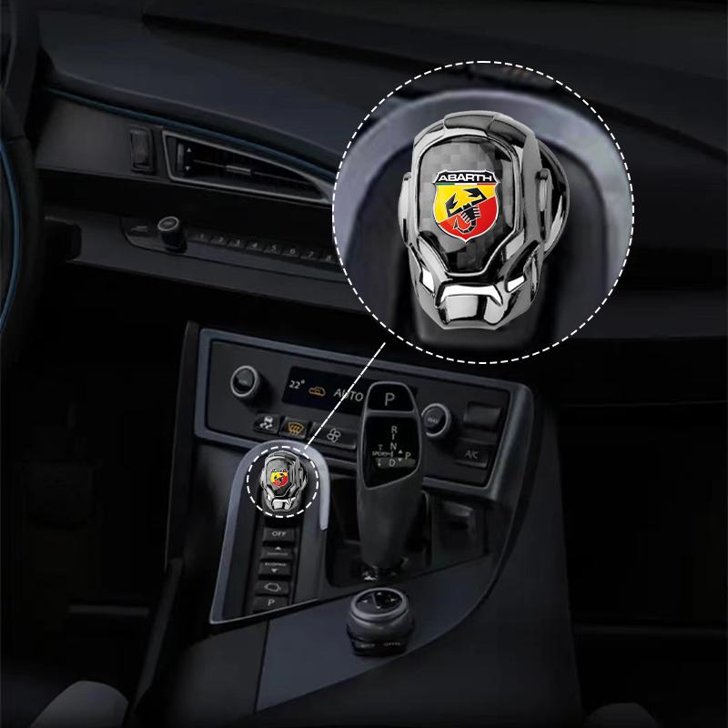 1Pcs Abbas LOGO Car One-Click Start Buttons Protective Cover for FIAT Abbas 500 Grande Stilo Freemont Punto Astra Bravo Ducato