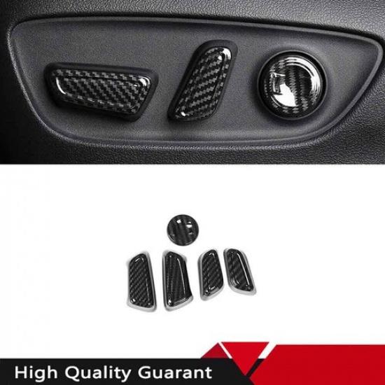 For Toyota RAV4 2019-2021 ABS Carbon Fiber Seat Adjust Handle Button Cover Trim