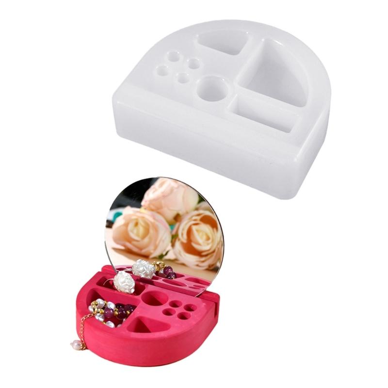 Flexible Silicone Mould for Creating Storage Container Jewelry Storage Box Mould Square/Semicircle Case Making Mold