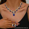 Brautschmuck Halskette Zweiteiliges Hochzeitskleid Hochzeitsaccessoires Hochzeit Braut Halskette Set Accessoires