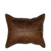 NOORA Dark Brown Crunch Leather Pillow Cover Genuine Leather Cushion Covers, Soft Leather Pillow Case, Gift Pillow ST079