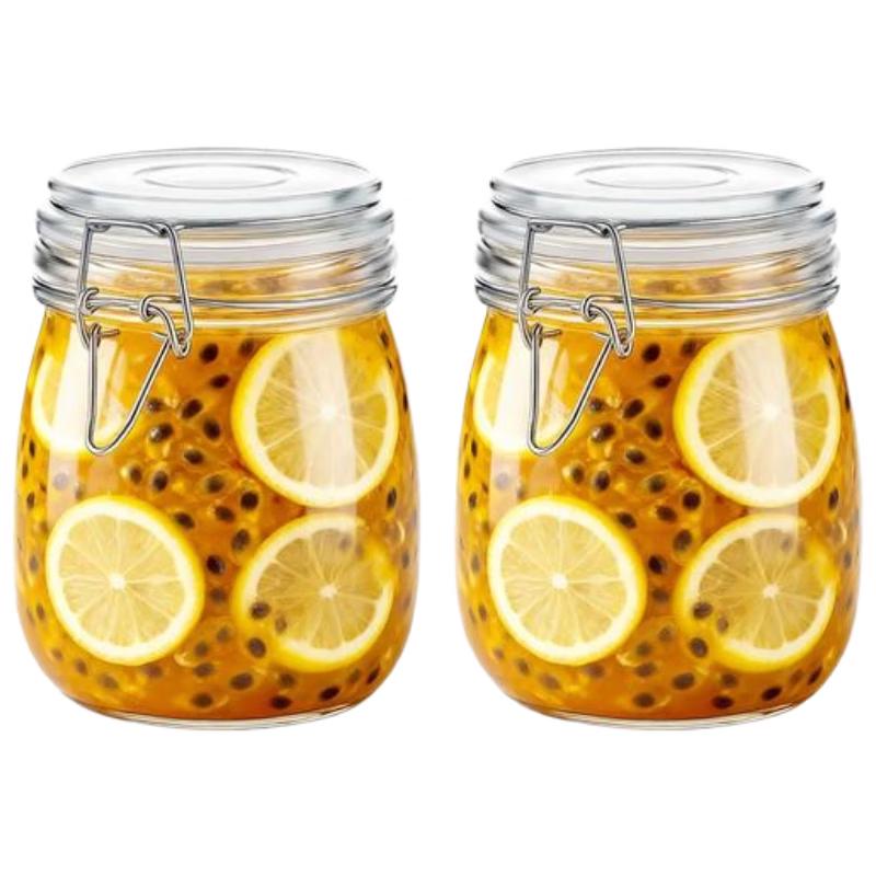 HANDUNYOU Glass Pickle & Storage Jar Set
