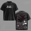 T-Shirt JoJo's Bizarre Adventure Vintage Πλυμένο Βαμβακερό Γραφικό Unisex Μεγάλο Κρουαζέ Κοντομάνικο Anime Streetwear Μπλουζάκι Είδη Δώρου